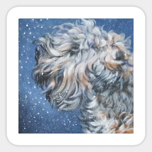 Soft-coated Wheaten Terrier Fine Art Painting Sticker